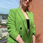Liz Trinnear Instagram - A green dream suit 💚 . (Also - obsessed with this song @shawnmendes) Thompson Hollywood