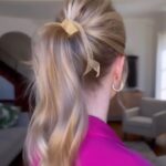 Liz Trinnear Instagram - Valentine’s Day updo courtesy of @matthewstylist 💇🏼‍♀️💕 . . #hair #blonde #valentinesday #easyupdo #hairstyle #vdayhair #valentineshair