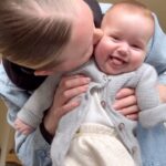 Liz Trinnear Instagram - It’s finally sweater weather - fall fashion here we come! #babyfashion #ootd #momanddaughter