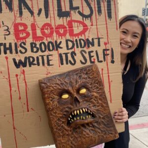 Lola Blanc Instagram - Horror picket day. I’m pre-WGA but hope to be a union writer in the near future - plus SAG solidarity. Pay writers (and actors), not robots! #wgastrong #wgastrike #prewga