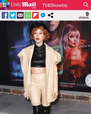 Lola Blanc Instagram - Baby’s first Daily Mail outfit shout-out. Everyone go see the alternately lovely and terrifying @lastnightinsohomovie, which @edgarwright killed, and go watch my new music video, fools