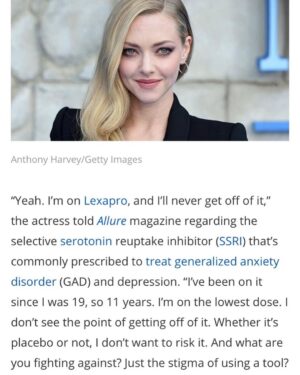 Lola Blanc Instagram - Hello! I’m using this thirst trap to talk about ANXIETY! (CW!)

A little over a month ago, I was struggling. An extremely stressful month + a physical symptom that triggered old health anxiety + some other things (please never take broad-spectrum antibiotics without getting a culture) led to me experiencing what I now understand to be derealization for the first time. I felt disconnected from my body, like I was in a dream, and it scared the shit out of me. When it came back again I began to panic, convinced that there was something WRONG with me. Panic led to panic led to panic. Even after a fruitless ER trip (shoutout to @francescakmaldonado) and coming to understand that all of the dissociation and physical symptoms I was experiencing were common manifestations of severe anxiety, and after trying meditation, yoga, and all the things, I was still barely able to leave my house for too many days. After a particularly bad night, I decided that going it alone and doing therapy once a week wasn’t going to cut it (though I do recommend EMDR!), so I started on antidepressants for the first time. That’s a whole ‘nother story, because my adjustment period and finding the right dosage has been its own difficult journey, but I’ve had good days, and I know my balance will come back.

I was originally going to wait to share this until I felt definitively BETTER for enough days in a row, but I’m sharing it now because a) better is an ongoing process, and b) I’ve learned that the pain and anxiety is consistently compounded by the shame I’ve internalized about not being okay. I know “it’s okay to not be okay” is a phrase that gets thrown around a lot, but in my mind that always meant, like, “it’s okay to feel sad sometimes!” It felt like it didn’t apply to ME - like it was a different thing. But it isn’t!

I’m someone with enough privilege to have access to care and a strong support system, and finding good help has still been incredibly difficult. So my hope is that by being open about it, someone else might know they’re not alone?

Including screenshots of #celebs who’ve talked openly about their anxiety, because I’ve found it helpful.

Okay that’s all!