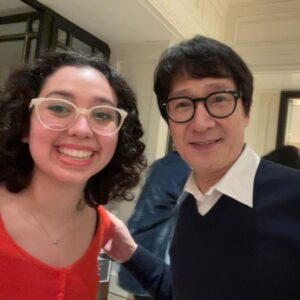 Lori Mae Hernandez Instagram - OH MY GOODNESS!!!! This movie is an outstanding force to be reckoned with!! I absolutely adore it and the performances are some of the best of the year!! So honored to meet them!! 🥯🦝🤩♥️#everything #everywhere #allatonce #everythingeverywhereallatonce #eeaao #sagawards #oscars