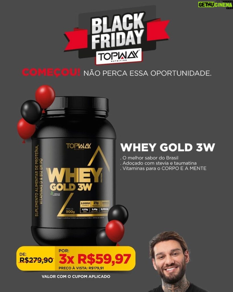 Lucas Lucco Instagram - Lembrou que tá precisando de Whey e Creatina? O site da minha marca de suplementos tá com preços incríveis de Black November. Use o cupom LUCAS10 pra ter ainda mais desconto e bons treinos!