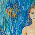 Lucy Fry Instagram - Here is other side! 🌞🌛 I’ve loved how posting this painting has brought up the memories of all the friends who have been there with me in its many stages. Sometimes even hanging out and chatting while I was painting. It feels communal, and i had forgotten about the warmth of that until I shared it this week. In a lot of ways, it was scary and lonely to start this painting. I was 22, and I hadn’t been to any art classes then so I didn’t know anatomical drawing. But I wanted a creative way to overcome body dysmorphia and to look at myself more kindly. So I started off by measuring my proportions with a tape measure, and painting my body onto the canvas at scale. It circumvented the eye trickery. But once the outline was down, the figure came out in pale grey tones, with her eyes closed, and was unintentionally corpse like. And then I found myself painting weeds growing out of her stomach, everywhere, taking over the whole canvas. It was easier to paint weeds than to really look. I was very frustrated and the canvas loomed in dusty corners for years. I was 26 when I finally opened her eyes and painted warm color into her cheeks and flesh. It took another few years to figure out her context, to give her feet grounding and her hands flowers. A sun and a moon. A place to be. I love that sharing it now has brought the warmth of community around this process into focus. Especially all the friends who were there with me in the awkward phases. I love you! It’s helped this painting come to a place where I feel the love in it. Thank you all for being so encouraging about the creative process! 💛