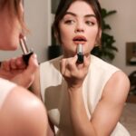 Lucy Hale Instagram - Got ready with @dior & @crfashionbook to celebrate the launch of @diorbeauty new-and-improved Rouge Dior lipstick, the latest release from @peterphilipsmakeup 😍 Beautiful night with some amazing people! #rougedior And no, I didn’t spill anything on my white dress.