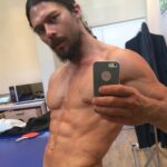 Luke Arnold Instagram - Stumbled over some behind-the-scenes Black Sails selfies that I might as well share ☠️ We have ‘Sandblasted Silver’ ‘Stuntman Silver’ ‘Sexy-time Silver’ and ‘Skinny-ass Silver’