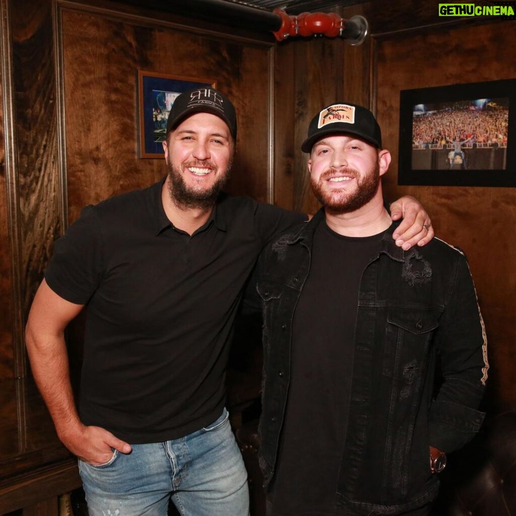 Luke Bryan Instagram - So proud of my buddy @jonlangston for releasing his debut album today. I signed him to my label, 32 Bridge with UMG, a couple years back and can’t believe how far he’s come. Y’all be sure to stream and download Heart On Ice wherever you listen to music. #heartonice