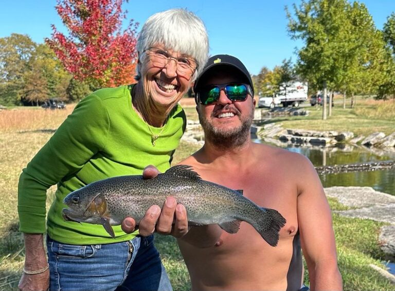 Luke Bryan Instagram - Got to fish with this one this week. Love ya mama.