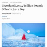 Luke Mullen Instagram - Absolutely shocking. Glaciers and ice are extremely more important than most people may think: not only will it lead to ocean rising, but it causes a positive feedback loop (shout out my APES class) which causes the planet to heat even more, due to the ice being a “reflector” of the sun, and as it melts it will begin absorbing more heat, therefore leading to higher temperatures. We can’t do nothing even if it feels hopeless. Please start getting serious, we don’t have time to wait.