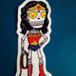 Lynda Carter Instagram - This calavera, or sugar skull, makes my Mexican heart sing. 🇲🇽❤️ Beautiful artwork by @misnopales 🎨 #wonderwoman #diadelosmuertos