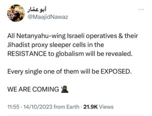 Maajid Nawaz Instagram - Peace is coming.

We just have to get out of its way.

The Shadow 🥷