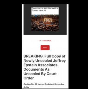 Maajid Nawaz Instagram - BREAKING: Full Copy of Newly Unsealed Jeffrey Epstein Associates Documents As Unsealed By Court Order 
- Plus Summary of Names Implicated So Far
- Caution Not All Names Contained Herein Are Guilty
(See my Stories for link)