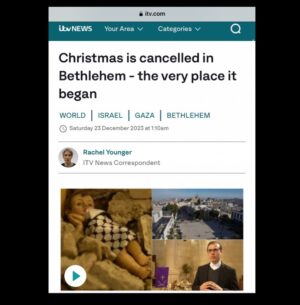 Maajid Nawaz Instagram - ITV: Christmas is cancelled in Bethlehem - the very place it began
“In place of its traditional nativity scene, there is simply a baby lying in rubble”