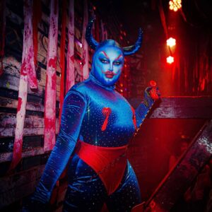 Madame Madness Instagram - Look into the devil's eyes 😈 👀 👅

Photo: @marc.was.here
Club: @3xnyx (Halloqueen)
Lashes: @sistermarypatmccooter 
Outfit: Made by me 
Props: Made by me
.
.
.
.
#drag #pride #dragqueen #dragrace #RPDR #dragraceholland
#transformationtuesday #cute #dragmakeup #mua #makeup #love #instagood #instamood #instadrag #photooftheday #tbt #beautiful #happy #fashion #ootd #fun #igers #amazing #beauty #gay #gayguy
