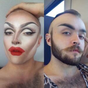Madame Madness Instagram - Throwback to that one time I shaved. 
💋🐻
.
.
.
.
#drag #pride #dragqueen #dragrace #RPDR #dragraceholland
#transformationtuesday #cute #dragmakeup #mua #makeup #love #instagood #instamood #instadrag #photooftheday #tbt #beautiful #happy #fashion #ootd #fun #igers #amazing #beauty #gay #gayguy