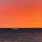 Magda Szubanski Instagram - Oh wow!! Incredible sunset and lightning over the bay 🌅 🌩⛈ Hey @wendysharpeart they remind me of the colours you used in my portrait!!