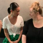 Magda Szubanski Instagram - Striking our traditional pose. God @pohlingyeow you are just NO FUN!! Thank you @natashastottdespoja and Acacia for hosting us #cantkeepastraightface Acacia Henley Beach