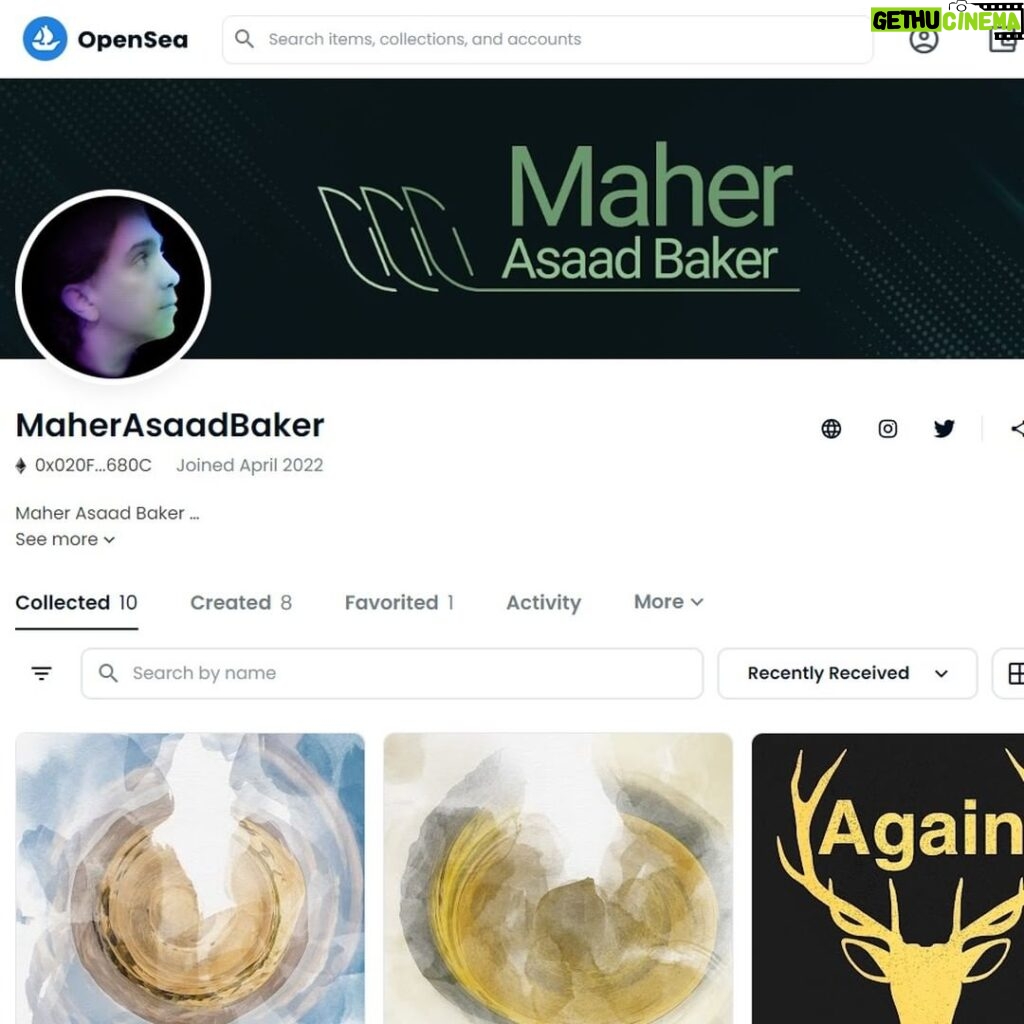 Maher Asaad Baker Instagram - Check Out my NFTs on @opensea https://opensea.io/MaherAsaadBaker