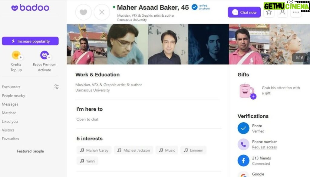 Maher Asaad Baker Instagram - Oops... I did it again, I created a Badoo account! https://us1.badoo.com/profile/0zAhMACjE3NjQxNDM4NjcAIMbSqQR06ogEX8NRTTlIV-TZnsFPrDMGhI-if6dEGroB