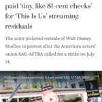 Mandy Moore Instagram - I want to bring a bit more clarity to a very nuanced issue. Striking isn’t fun. No one hoped it would come to this and I know everyone involved is hopeful for a resolution soon so folks can get back to work. The trickle-down effect felt across so many industries is already devastating. There are plenty of issues that are gumming up the wheels (transparency with data, wage increases, residuals, ai, etc…) and I spoke about one that happened to be top of my mind because of a conversation I’d been having while picketing. I fully acknowledge the profoundly lucky and rarified position I’m in as an actor at this moment, one that I don’t take for granted and one I also don’t assume to be in forever. Ours is a fickle industry and in my 20+ years of being a performer, my career has ebbed and flowed. I’ve had very lean years where I couldn’t get a job and those are precisely the moments when in years past, actors could rely on residuals from their past work to help them get by. The world and business have changed and I’m hoping we can find a meaningful solution moving forward. I am one person- a tiny part of our guild- and while I am happy to use whatever platform my past jobs have given me to speak to issues effecting my fellow @sagaftra family, I know my experience is my own. Here’s hoping we get a fair contract soon so we can get back to doing the jobs we all love and miss so much.