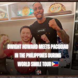 Manny Pacquiao Instagram - Above The Rim! Beyond the boxing ring 🏀🥊 Right here in the Philippines 🇵🇭 Pushing positivity & world peace🙌🏾 Making Smiles happen globally 🗺️This is what it’s about!There is no better feeling than coming together to talk about making things better for people all around the world. Superman 🏀 X Pac-Man 🥊 shoutout to the Filipino Legend @mannypacquiao 
-
-
-
-
#nba #basketball #boxing #legend