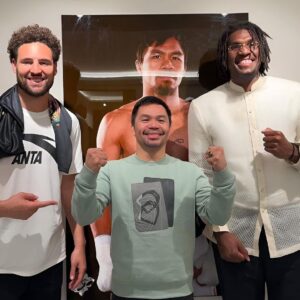 Manny Pacquiao Instagram - Thank you @klaythompson & @looney for the visit. Welcome back to the Philippines! 🇵🇭 🏀 🥊