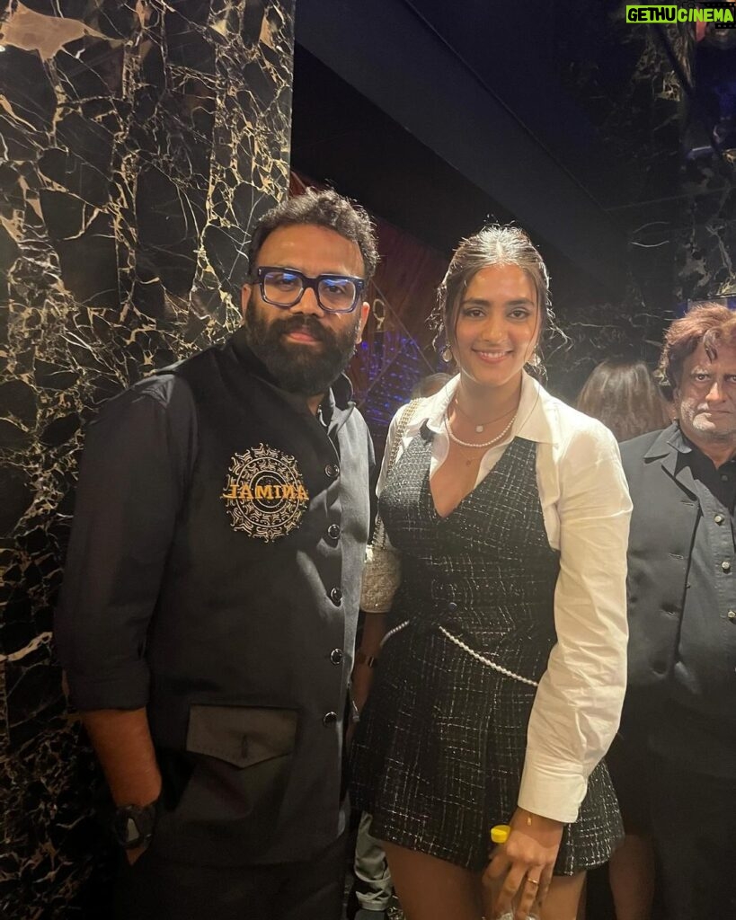 Mansi Taxak Instagram - One with the legend himself, @sandeepreddy.vanga sir thank you so much sir for believing in me to play Farheen. She was special and so are you. Your commitment to your story, the passion for your work and mostly importantly the confidence you show in others is truly remarkable. You are gem of a person to work with and learn from. This one was special. Animal is truly very special. Congratulations on the grand success, truly deserved. @pranayreddyvanga I have seen you work equally hard on set with Sandeep sir, you truly are the backbone this film in more than one way. @cowvala you are such a talented human being. The dialogues in Animal were out of this world. It makes the movie a true standout. I still remember the time when you told me the story and how blown away I was. I am in awe of your writing. @shanmukhgowtham you were amazing. You have worked so hard on this film, I have seen the love and passion you have for this project. Thank you for being so good to me on set. @mariyadoma there are no words to explain my love for you. I adore you and your passion for your work. The way you make actors comfortable on set and take care of them is beautiful. You made Animal set truly feel like home to me. Thank you.❤️ @rebeccamalaikadsouza my love, thank you for making me look beautiful on screen, it was all you and your art that has shined through. I was lucky to have you for my makeup team ❤️❤️ And all my other team production, styling team, all my dada’s thank you for making Animal a dream project. @tseries.official @tseriesfilms @animalthefilm #animalthefilm #instagram #instadaily #explore #explorepage #trending Jio World Plaza