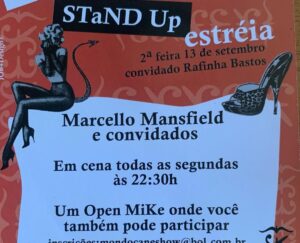 Marcelo Mansfield Instagram - No final de 2004 eu fui no Jo Soares anunciar que estavamos estreando Mondo Cane, primeiríssimo show de Stand Up Comedy em São Paulo … na plateia do show quem tava ??? Oscar Filho, Marcio Ribeiro , que em março de 2005 estariam comigo no Clube da Comedia , Bruno Motta e mais alguns comediantes … tinha que dar certo né??

#fun #funny #comedy #comedian #standupcomedy #amazing #love #comedia #comediastandup