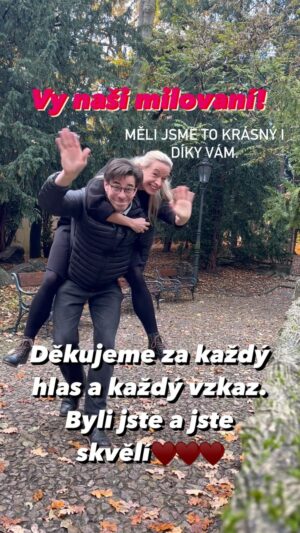 Marek Adamczyk Instagram - Děkujeme Vám všem za Vaší úžasnou podporu. Už jsme to řekli při přenose, ale ještě jednou: Vy jste byli ti, kdo nás hnal nejvíc dopředu. Prožili jsme napínavý (skoro) půlrok. Hrozně rádi bychom Vám ještě naservírovali další porci tancování, ale taky se těšíme, až budeme odpočatí moct fandit té skvělé partě, která zůstala. Odcházíme s pocitem, že jsme Vám vrátili co nejvíc z té energie, kterou jste nám dávali. Vaši Marek a Lenka
.
.
LIVESTREAM

Chystáme se na livestream ve ČTVRTEK OD 18:00, abychom si s Vámi ještě mohli pořádně pokecat.