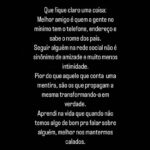 Mariana Rios Instagram - Todos nós temos opções na vida de: Enaltecer ou diminuir. Manifestar amor ou o ódio. Admirar ou invejar. Esclarecer ou confundir. Ser verdadeiro ou falso. Criar uma mentira e propaga-la para que seja transformada em verdade pode prejudicar a vida de várias pessoas e levar milhares de outras a terem um pensamento ilusório. Continuo no meu propósito de tentar ao máximo espalhar gotas de amor por aí. E que bom sentir que sempre sou respingada por elas. Mariana Rios