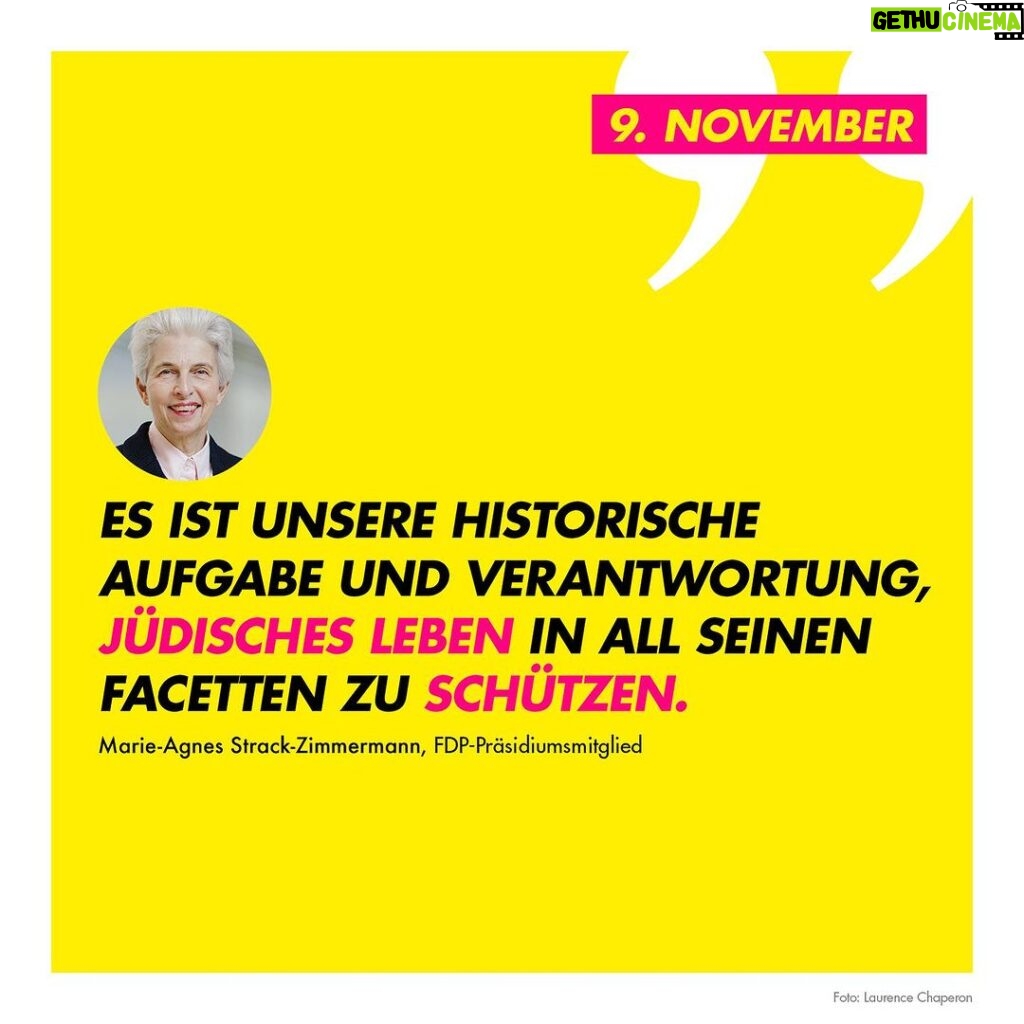 Marie-Agnes Strack-Zimmermann Instagram - Nie wieder ist jetzt. Seit Jahrzehnten lag die Bedeutung des 9. November nicht mehr so schwer auf unseren Schultern wie heute. Es ist unsere historische Aufgabe und Verantwortung, jüdisches Leben in all seinen Facetten zu schützen. Die Gesellschaft droht zu kippen. Das dürfen wir nicht zulassen. Es ist unerträglich, dass auch auf deutschen Straßen der antiisraelische und antisemitische Mob tobt und auch die Intellektuellen unseres Landes mit antisemitischen Stereotypen arbeiten. Wir dürfen daher nicht nur darauf achten, was auf der Straße passiert, sondern auch in den Salons dieser Gesellschaft.