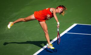 Marie Bouzková Instagram - It’s always so fun playing in Cincy🔥 @cincytennis Thank you for your support!🤗 Time to recover now🍀🐬