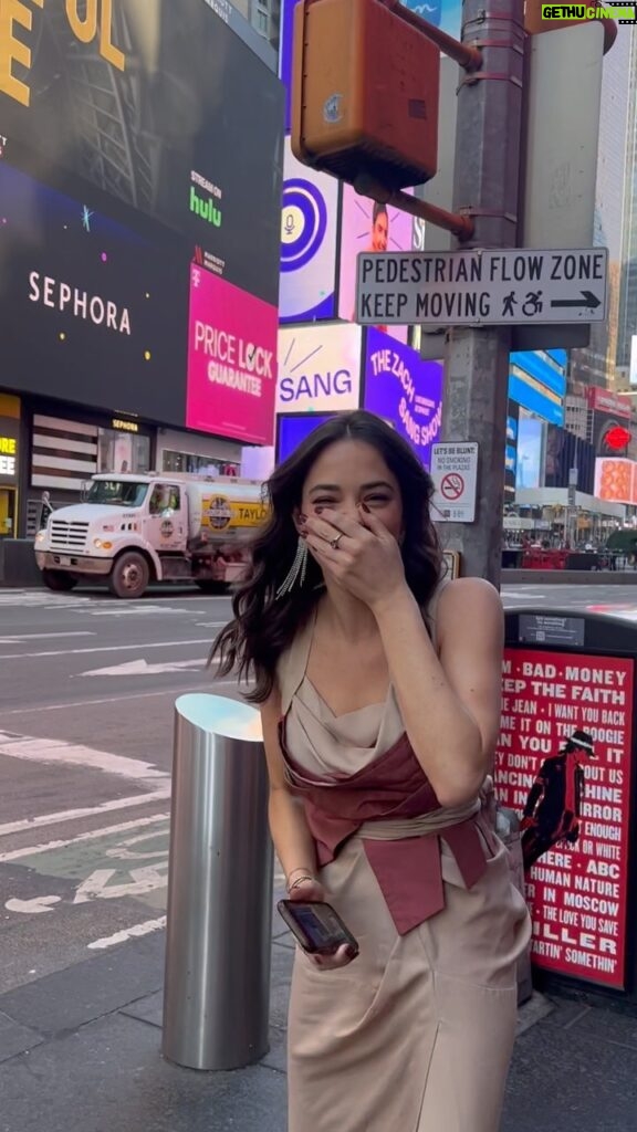 Mariel Molino Instagram - The Watchful Eye premieres TONIGHT at 9PM on @freeform and tomorrow on @hulu I am a well of emotions and can’t begin to express but I feel incredibly grateful and theres a billboard on times square?! I used to be a nanny for so many years trying to act and now im playing a very shady nanny and I love this show and everyone behind it who killed it in vancouver and new york Thank you @emilyfoxy821 and @freeform for trusting me with Elena and Julie Durk, Nina, Andrea, Ryan and Jeffrey and @rooneycasting So many people involved in creating ELENA @amandamcgowanmakeup @ryguy99999 @goforcassie @lennyrosenfeld my amazing coaches @tashielias @jordanlaneshappell Welcome to the Greybourne You can check in but you can never check out Times Square - New York City