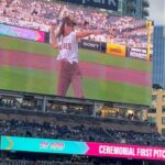 Mariel Molino Instagram – threw out the first pitch at @petcopark ⚾️ thank you @padres for this incredible honor i was terrrribly nervous but I am proud to represent the finest city in the world san diego baybeeeee