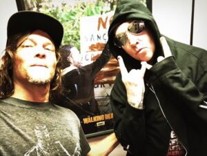 Marilyn Manson Instagram - Day walkers. Me and my boy Norman.#normanreedus #marilynmanson #gregnicotero #dumdums