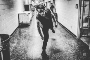 Marilyn Manson Instagram - Black and white with a little blue.

Photo by: @rob_fenn