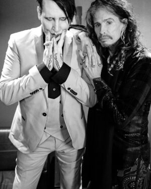 Marilyn Manson Instagram - Dude (Looks Like a Lady). Guess who?  photo by @rosshalfin