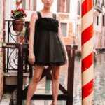 Marina Crialesi Instagram - Venice.🤍 80 film festival. Dress: @muccinelli.davide @calogero_insalaco_ @casa_di_moda_davide_muccinelli Luxury shoes @merazziclaudio Hair @podrinisamuele MUA @alfierovera Ph @luvmomentsphotography #venice80 #venice80thfilmfestival Venice, Italy - Veneza, Italia