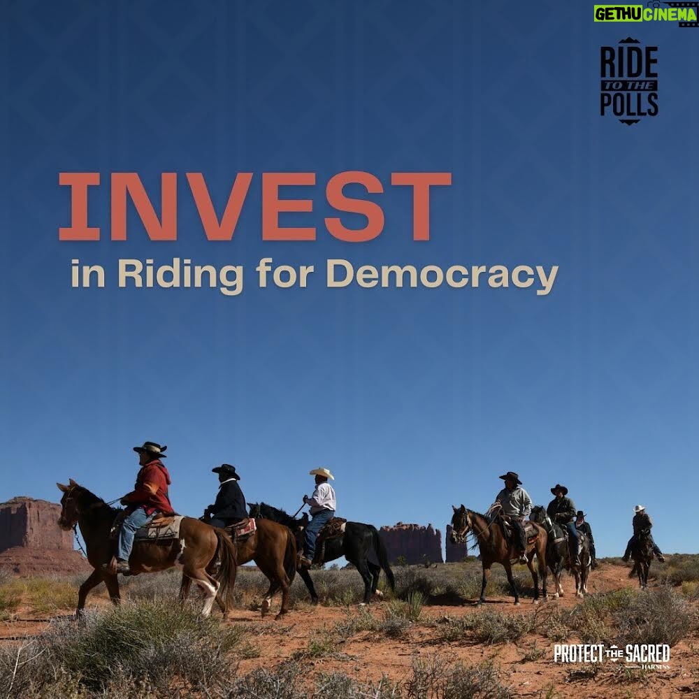 Mark Ruffalo Instagram - If you’re looking for a place to give this holiday season, @protectsacred has launched its “Ride for Democracy” fundraiser to support their 2024 Ride to the Polls GOTV campaign - a movement to inspire and empower Indigenous youth (16-35 years old) to reclaim and honor their collective power through storytelling and culturally-relevant content, and joyful on-the-ground community activations for voter registration and getting to the polls. Join their efforts to RIDE TO THE POLLS in 2024 to protect Indigenous rights and democracy for all! Start by visiting https://iwillharness.com/?form=FUNLWCRVVPZ (the link in their bio) to donate today. #RideForDemocracy #RidingForDemocracy #RideToThePolls #ProtectTheSacred