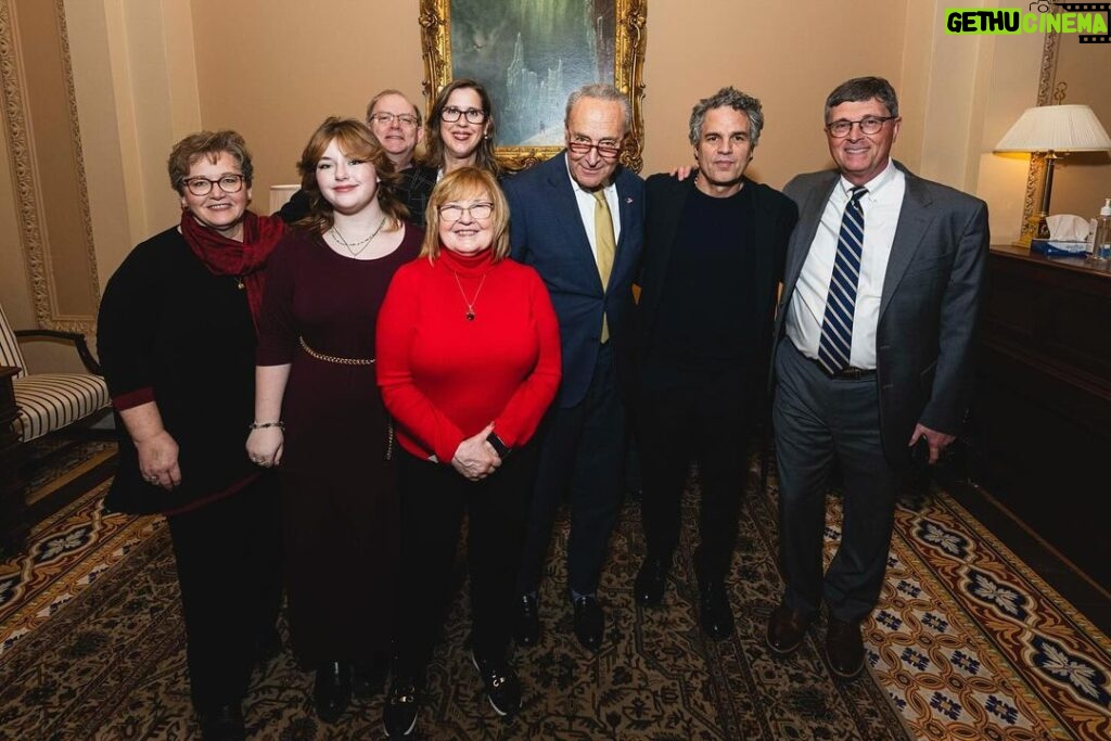 Mark Ruffalo Instagram - Thank you @SenSchumer for meeting with Dana, Michael, and Nora Strande (family to @a.mar.a_s who passed away from liver cancer caused by #PFAS contamination in Minnesota), Emily Donovan (co-founder of @CleanCapeFear), Sandy Wynn-Stelt (a Belmont, Michigan resident whose husband passed away from #PFAS contaminated water), Tony Spaniloa (a lawyer turned activist due to #PFAS being in found in military bases), and me earlier this week to talk about how #PFAS continues to harm communities across the United States. We urge @potus to finalize a #PFAS drinking water standard, and for standing up for communities in New York and across the USA. Nearly 60 million people are drinking water with high levels of toxic #PFAS, according to @epagov. Please use the link in my bio to learn more about each of their stories. Take Action and call the White House and tell them to finalize EPA’s proposed drinking water standards. Call: 202-456-1111 And call your members of Congress and have them pressure the White House on your behalf. Call: (202) 224-3121