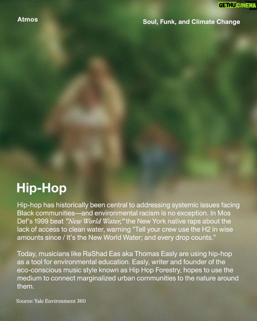Mark Ruffalo Instagram - In the age of TikTok and the mass consumption of music, we’ve seen a trend of many artists incorporating environmental messages in their songs. However, Black creatives have led the way long before anyone else, which is often overlooked. Let’s celebrate their heart and wisdom from the early days when no other artists were doing it. This #BlackHistoryMonth, I urge you all to learn more about this rich history of a climate awakening in music. Repost from @atmos | Design by @tessaforrest & @trunkarchive