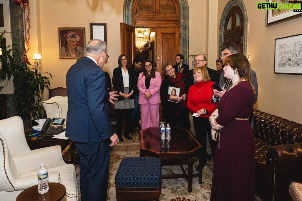 Mark Ruffalo Instagram - Thank you @SenSchumer for meeting with Dana, Michael, and Nora Strande (family to @a.mar.a_s who passed away from liver cancer caused by #PFAS contamination in Minnesota), Emily Donovan (co-founder of @CleanCapeFear), Sandy Wynn-Stelt (a Belmont, Michigan resident whose husband passed away from #PFAS contaminated water), Tony Spaniloa (a lawyer turned activist due to #PFAS being in found in military bases), and me earlier this week to talk about how #PFAS continues to harm communities across the United States. We urge @potus to finalize a #PFAS drinking water standard, and for standing up for communities in New York and across the USA. Nearly 60 million people are drinking water with high levels of toxic #PFAS, according to @epagov. Please use the link in my bio to learn more about each of their stories. Take Action and call the White House and tell them to finalize EPA’s proposed drinking water standards. Call: 202-456-1111 And call your members of Congress and have them pressure the White House on your behalf. Call: (202) 224-3121