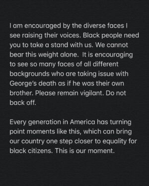 Mark St. Cyr Instagram - Keep going. Thank you. ✊🏽🙏🏽⁣
⁣
#blm #blacklivesmatter #georgefloyd #justiceforgeorge #policebrutality