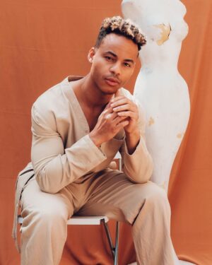 Mark St. Cyr Instagram - In a melanated mood 

📸: @theemmaexperience 
🧥: @cosstores
style: @jareddepriest 
👡: @kennethcole 

#mensfashion #cosstores #hsmtmts