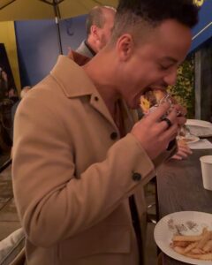 Mark St. Cyr Instagram - The Menu, out now on digital and Blu-Ray 📀 Shoutout to @irvsburgers for the best cheeseburger I’ve had in years 🤌🏽 #TheMenuFilm @20thcenturyhomeent @searchlightpics @blockbusterpopup