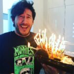 Markiplier Instagram - Guess who’s brilliant idea it was to stick 29 candles in a single slice of cheesecake? ... ... ...yeah ok it was my idea...