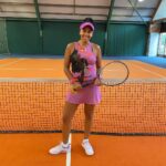 Marsha Thomason Instagram - New @adidas x @thebemagugu threads, new @headtennis_official racket and a wonderful host in @davidlloydmanchester, just a shame I lost this time. But I looked good as I battled!!🤣 I’ll get him next week!! #tennis 🎾❤️