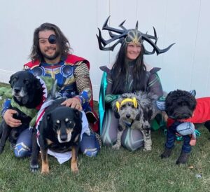 Martin Casaus Instagram - Thanks to @nat.sartorial for taking pictures of the Odinson family on Halloween. We partied, we handed out candy, we played with cute ass puppies. Good Halloween. Halloween is my fav holiday! 

What's your favorite Halloween memory or tradition?

#MartinCasaus #HouseofCasaus #Mcfluffs #Mclove #SaltLakeCity #SLC #VisitSaltLake #Utah #SaltLake #UtahGram #UtahTravel #SLCCreativeCommunity #SLCContentCreators #utahcontentcreator #HouseofCasaus #Mcfluffs #Mclove #thordogofthunder #lokidogofmischief #Jasperdog #Brutusdog #Furbabies #dogsofinstagram #dog #puppy #petsagram #doglove #Furbaby #puppygram #puppyeyes