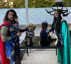 Martin Casaus Instagram - Thanks to @nat.sartorial for taking pictures of the Odinson family on Halloween. We partied, we handed out candy, we played with cute ass puppies. Good Halloween. Halloween is my fav holiday! 

What's your favorite Halloween memory or tradition?

#MartinCasaus #HouseofCasaus #Mcfluffs #Mclove #SaltLakeCity #SLC #VisitSaltLake #Utah #SaltLake #UtahGram #UtahTravel #SLCCreativeCommunity #SLCContentCreators #utahcontentcreator #HouseofCasaus #Mcfluffs #Mclove #thordogofthunder #lokidogofmischief #Jasperdog #Brutusdog #Furbabies #dogsofinstagram #dog #puppy #petsagram #doglove #Furbaby #puppygram #puppyeyes